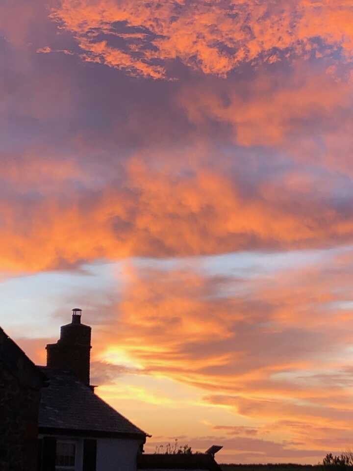 Light playing on the clouds at sunset